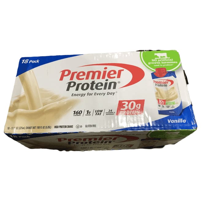 Premier Nutrition High Protein Shake, Vanilla, 11 oz. (Pack of 18) - ShelHealth.Com