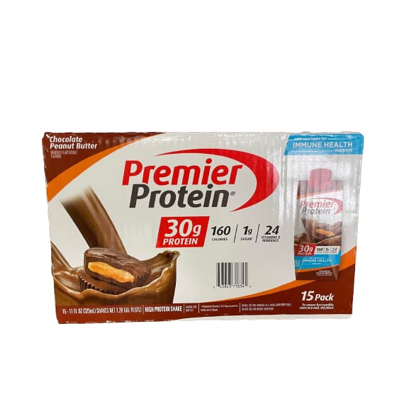 Premier Protein Chocolate Peanut Butter HIgh Protein SHake 15 x 11 oz. - Premier Protein