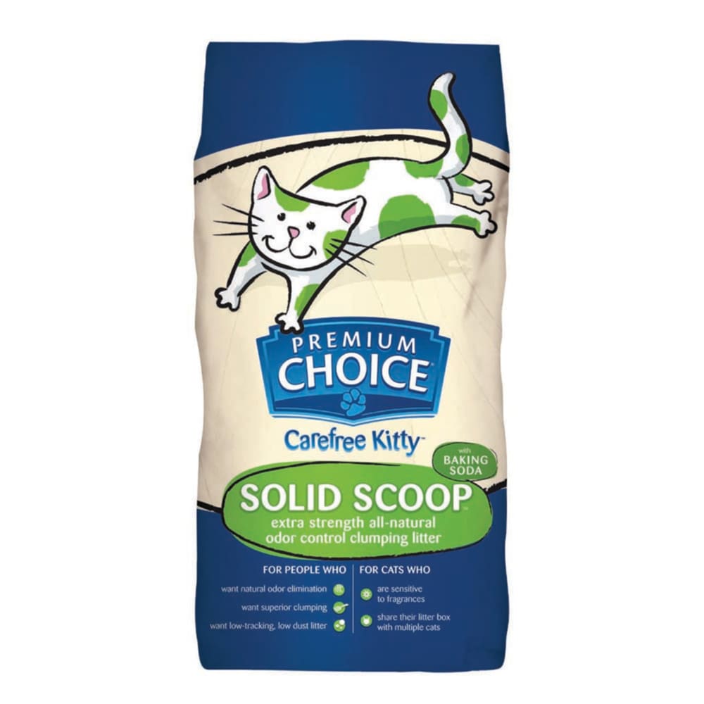 Premium Choice Litter Carefree Kitty Unscented with Baking Soda Scoop Cat Litter 25 lb - Pet Supplies - Premium