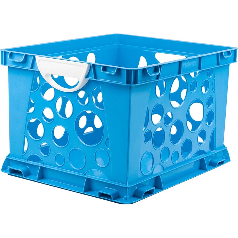 Premium File Crate W Handles Blue Classroom - Storage Containers - Storex Industries