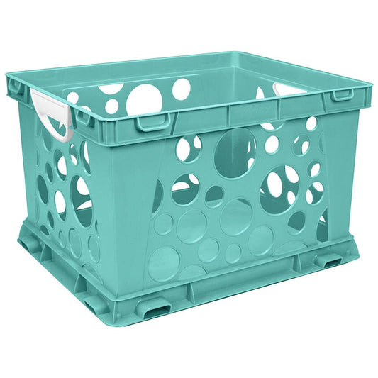 Premium File Crate W Handles Teal Classroom - Storage Containers - Storex Industries