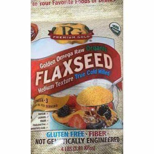 Premium Gold Organic Ground Flax Seed | High Fiber Food | Omega 3 | 4 pounds - ShelHealth.Com