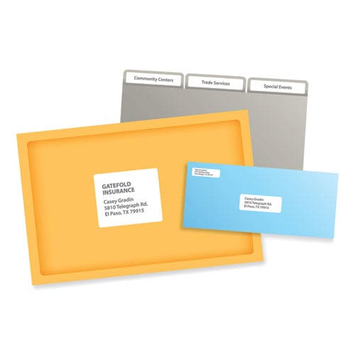 PRES-a-ply Labels Laser Printers 1.33 X 4 White 14/sheet 100 Sheets/box - Office - PRES-a-ply®