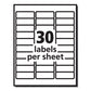 PRES-a-ply Labels Laser Printers 1 X 2.63 White 30/sheet 250 Sheets/box - Office - PRES-a-ply®