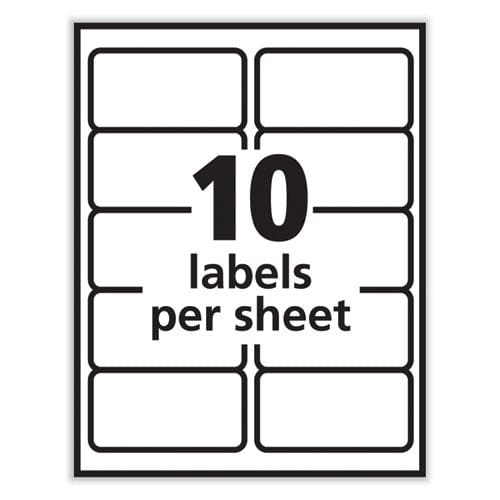 PRES-a-ply Labels Laser Printers 2 X 4 White 10/sheet 100 Sheets/box - Office - PRES-a-ply®
