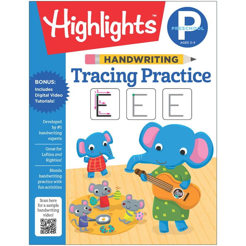 Preschool Handwriting Tracing Practice Highlights (Pack of 8) - Handwriting Skills - Highlights For Children