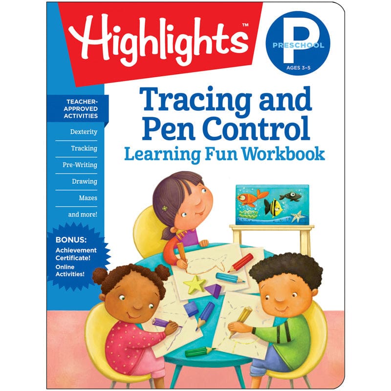 Preschool Tracing And Pen Control Learning Fun Workbooks Highlights (Pack of 10) - Tracing - Highlights For Children