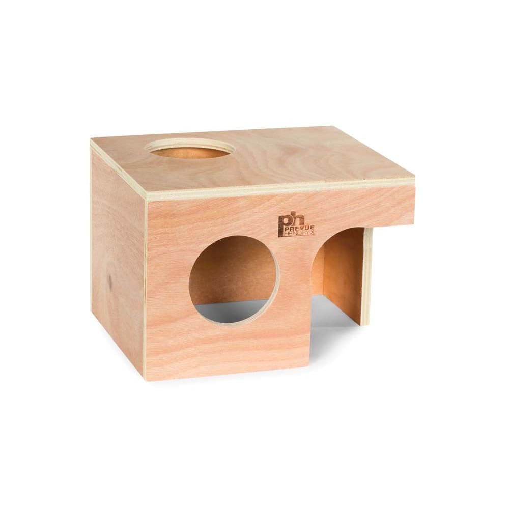 Prevue Pet Products Wood Guinea Pig Hut for Small Animals Unvarnished Hardwood Large - Pet Supplies - Prevue Pet