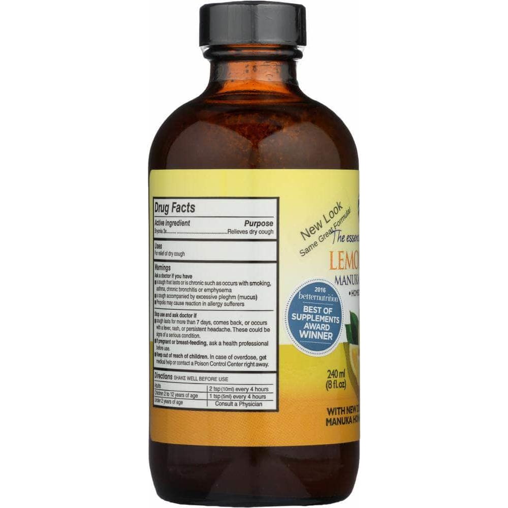 PACIFIC RESOURCES INTERNATIONAL Pri Cough Elixir Lemon Manuka Honey, 8 Oz