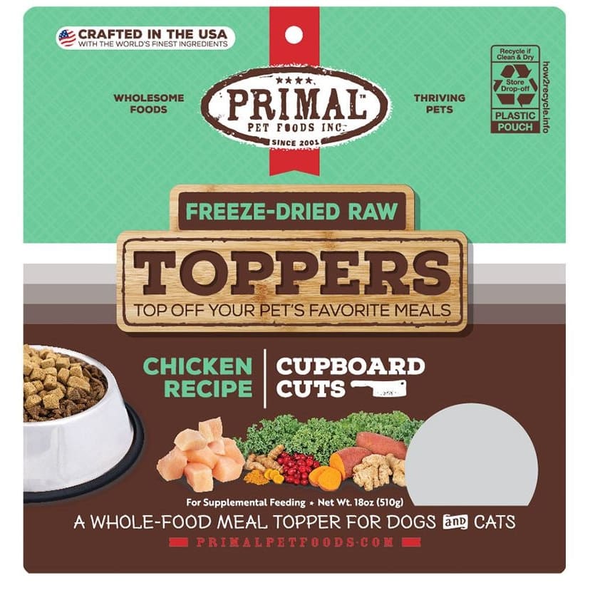 Primal Dog-Cat Fd Raw Topper Cupboard Cuts Chicken 18Oz - Pet Supplies - PRIMAL Pet Foods