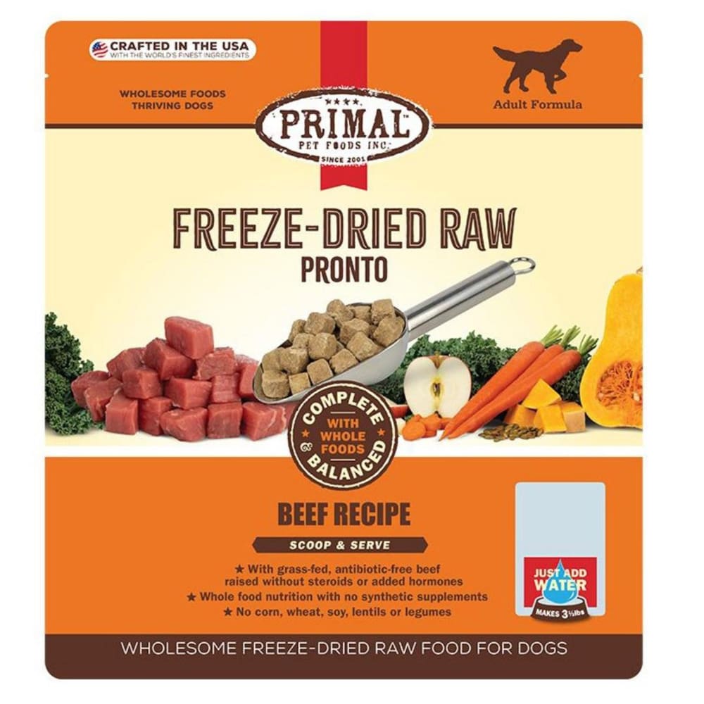 Primal Dog Freeze-Dried Pronto Beef 7oz. - Pet Supplies - PRIMAL Pet Foods