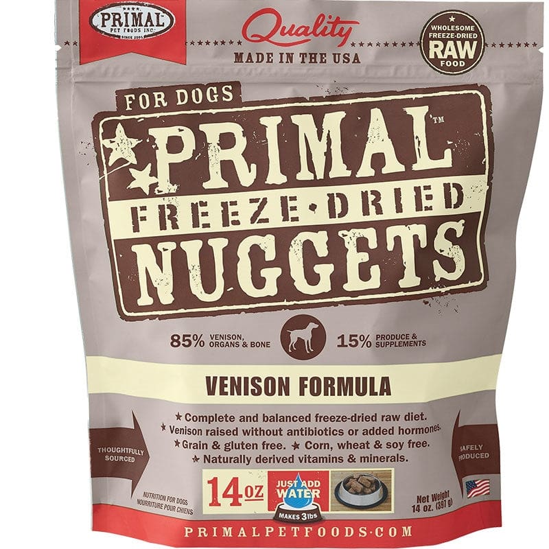 Primal Dog Freeze-Dried Venison 14oz. - Pet Supplies - PRIMAL Pet Foods