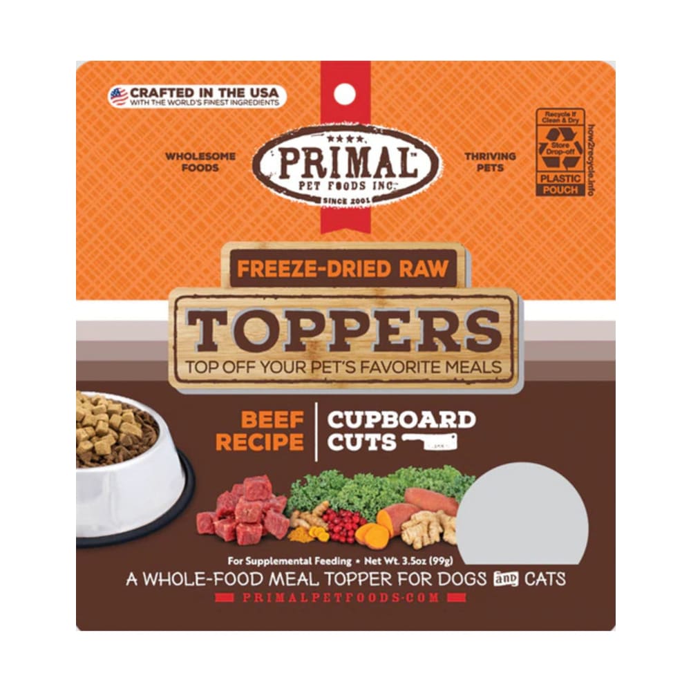 Primal Freeze Dried Cupboard Cuts Toppers | Beef 18 Oz - Pet Supplies - PRIMAL Pet Foods