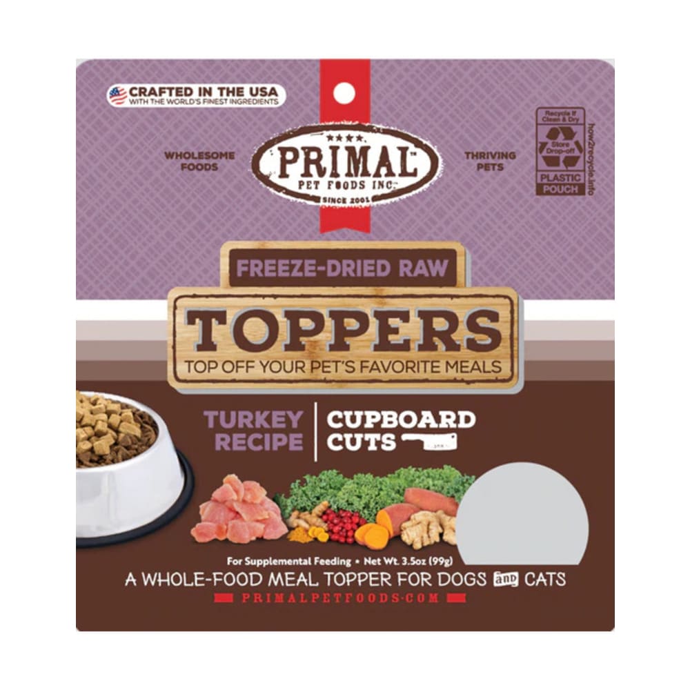 Primal Freeze Dried Cupboard Cuts Toppers | Turkey 18 Oz - Pet Supplies - PRIMAL Pet Foods