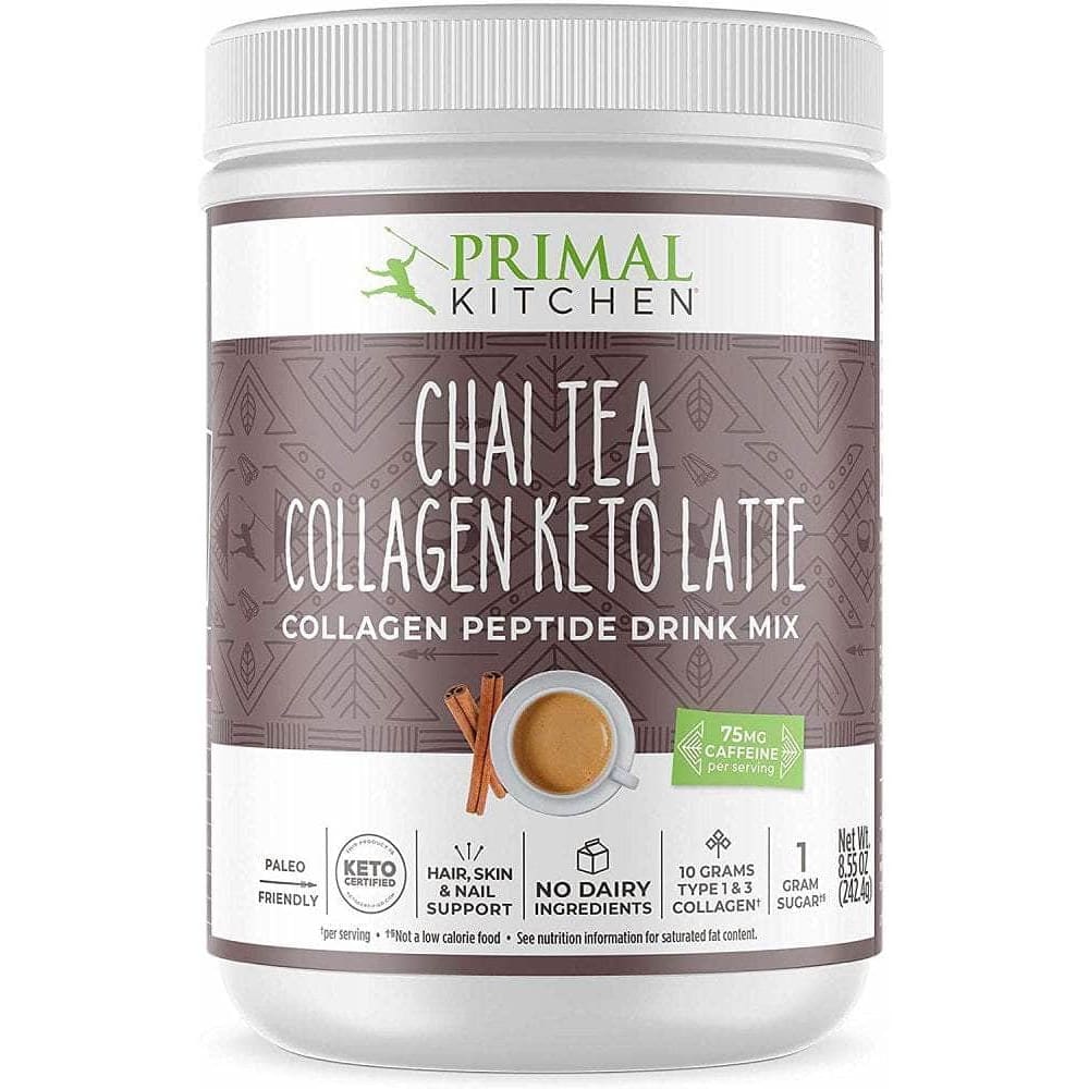 Primal Kitchen Primal Kitchen Chai‌ ‌Tea‌ ‌Collagen‌ ‌Keto‌ ‌Latte‌ Drink Mix, 8.55 oz