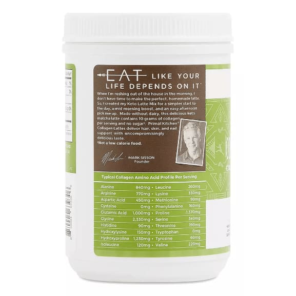 Primal Kitchen Primal Kitchen Matcha‌ ‌Collagen‌ ‌Keto‌ ‌Latte‌ Drink Mix, 9.33 oz