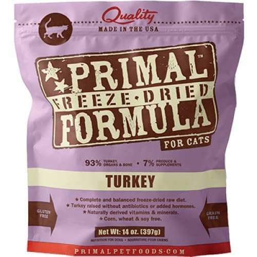 Primal Pet Foods Freeze Dried Cat Food 14 Oz. Turkey - Pet Supplies - PRIMAL Pet Foods