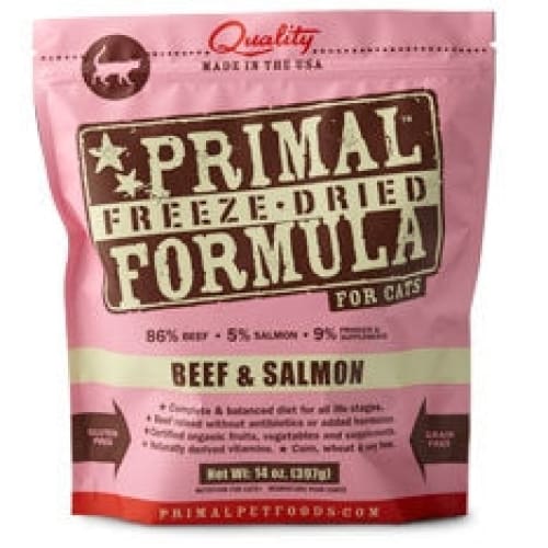 Primal Pet Foods Freeze Dried Cat Food 5.5 Oz.- Beef and Salmon - Pet Supplies - PRIMAL Pet Foods
