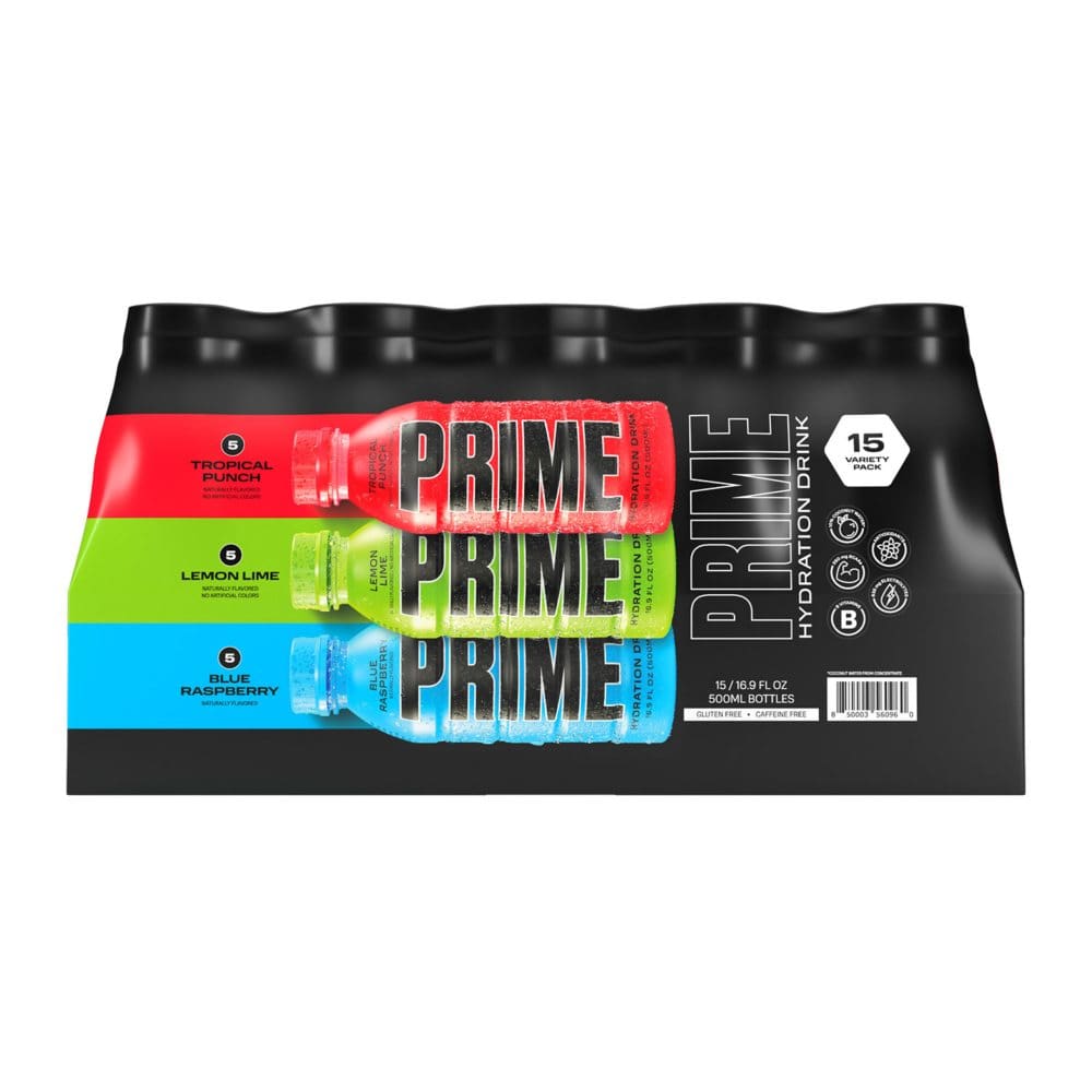 Prime Hydration Drink Variety Pack (16.9 fl. oz. 15 pk.) - Limited Time Snacks & Beverages - Prime