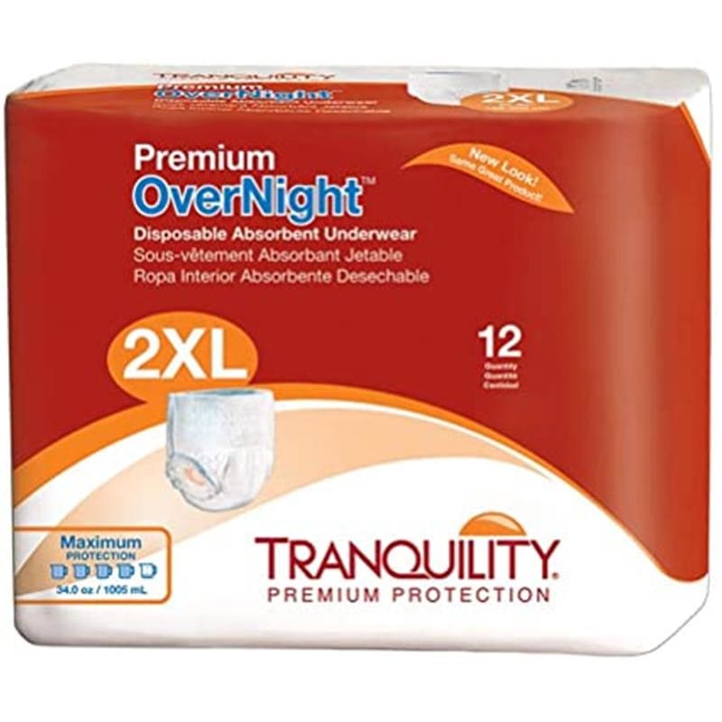 Principle Business Enterprises Premium Overnight Absorb Underwear 2Xl Box of G12 - Incontinence >> Protective Underwear - Principle Business