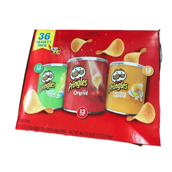 Pringles Grab And Go Potato Crisps Variety Pack, 36 count, 49.2 Ounce - ShelHealth.Com