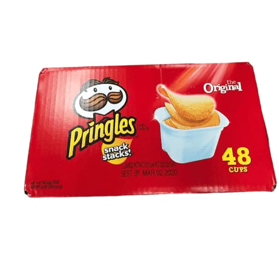 Pringles Snack Stacks Potato Crisps Chips, Original Flavored, 32 oz (48 Cups) - ShelHealth.Com