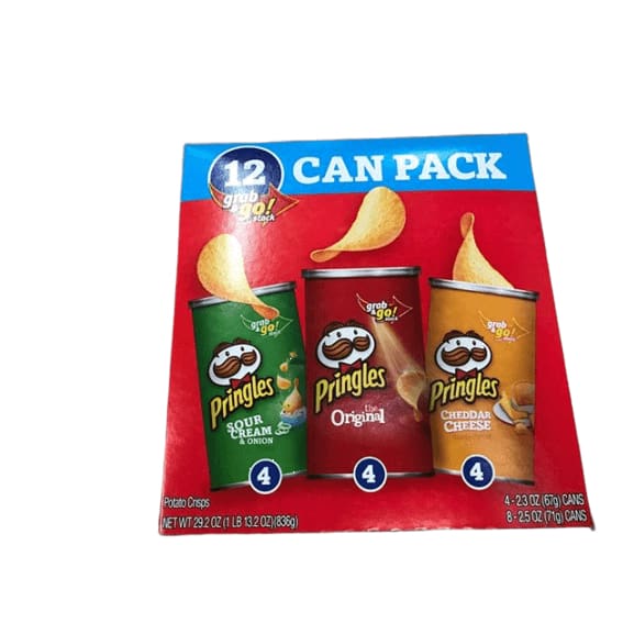 Pringles Variety Grab n Go Can Pack, 12 ct. 29.2 Ounces - ShelHealth.Com