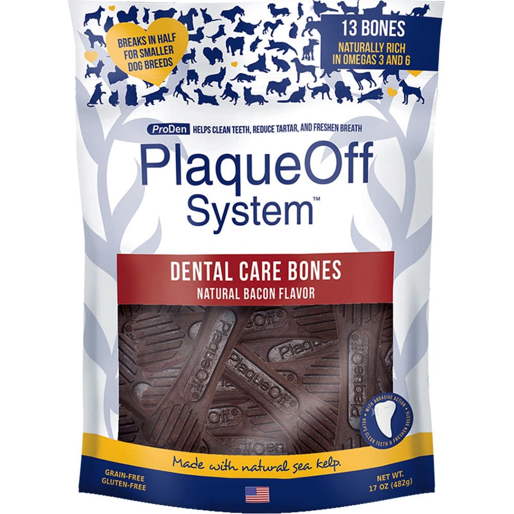 Proden Dog Plaqueoff Bone Bacon 17Oz - Pet Supplies - Proden