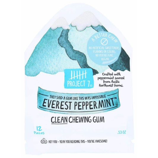 Project 7 Project 7 Everest Peppermint Clean Chewing Gum, 0.53 Oz