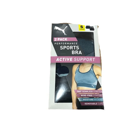 Puma Ladies Seamless Sports Bra, Small, 2-Pack-ShelHealth.Com