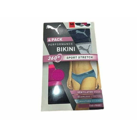 Puma Performance Bikini, 360 Sports Stretch, 4-Pack-ShelHealth.Com