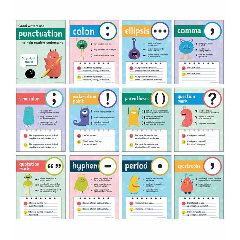 Punctuation Mini Posters (Pack of 6) - Language Arts - Carson Dellosa Education