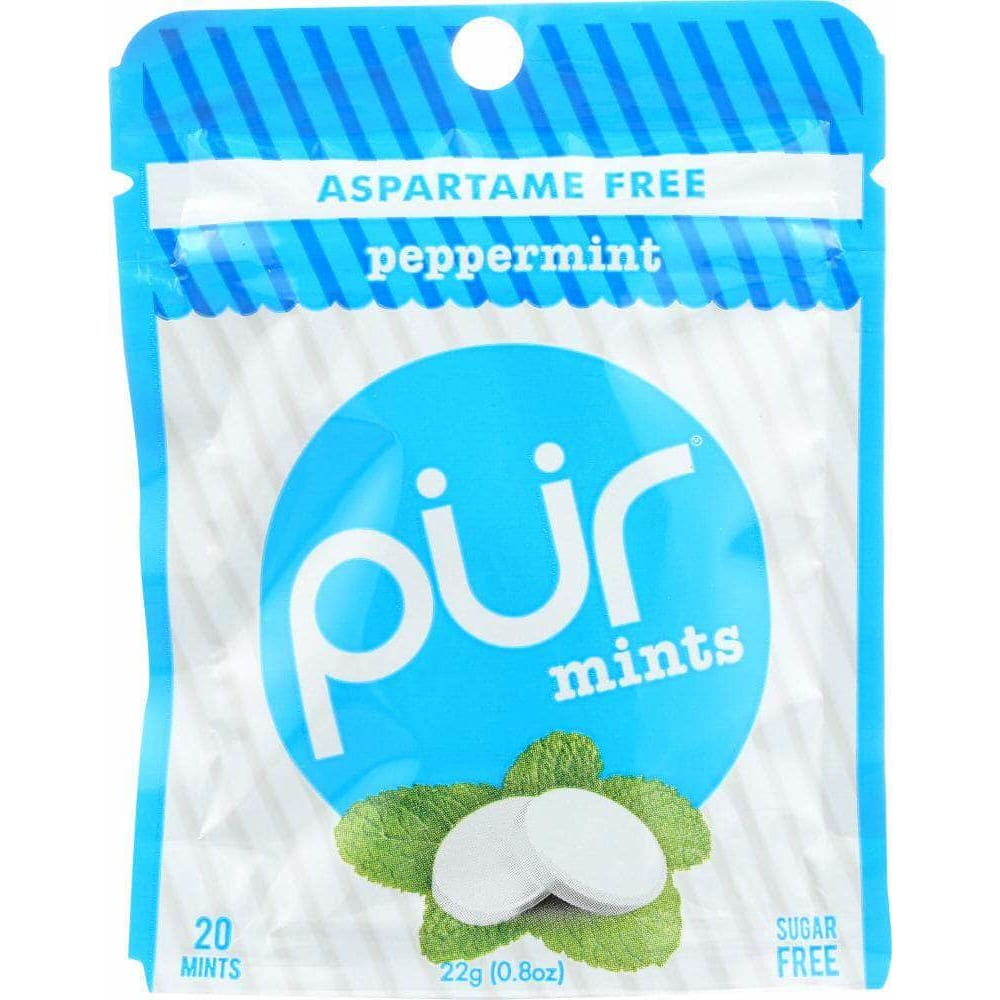 PUR GUM Pur Peppermint Mints, 0.8 Oz