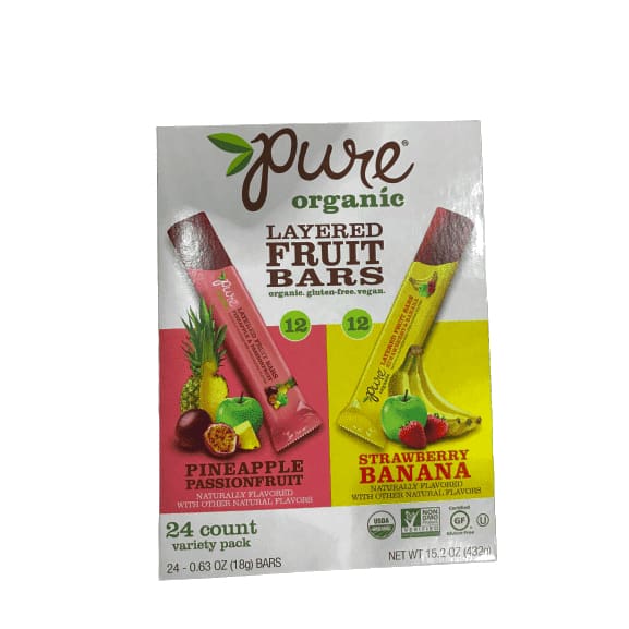 Pure Organic Layer Fruit Bar, 24 Count, 15.2 Ounce - ShelHealth.Com