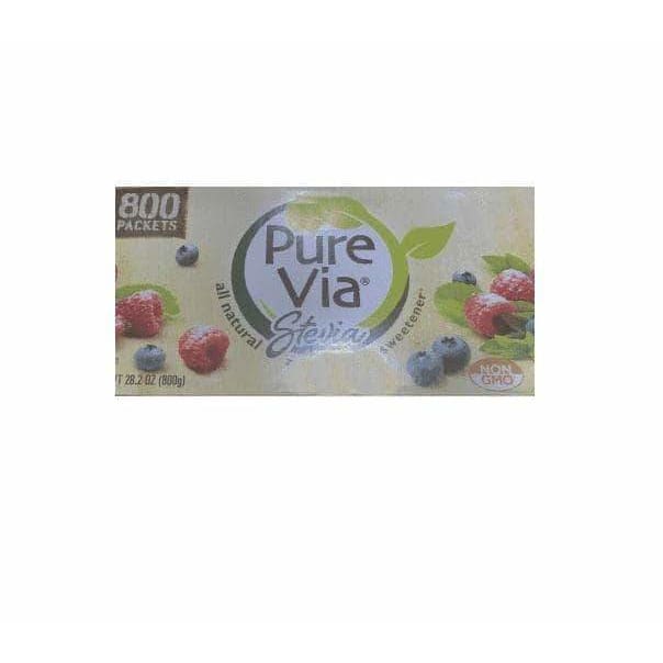 PURE VIA Stevia Sweetener Packets, Sugar Substitute, Natural Sweetener, 800 Count - ShelHealth.Com