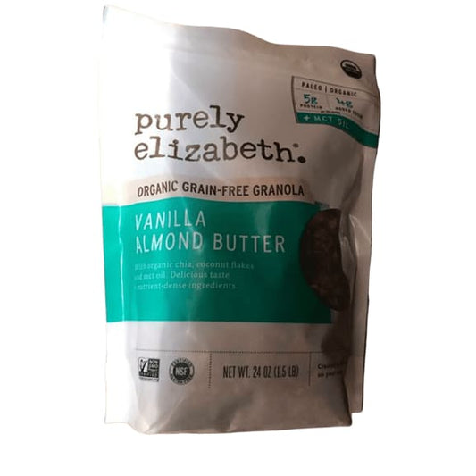 purely elizabeth Grain Free Granola with MCT Oil, Vanilla Almond Butter, 24 oz - ShelHealth.Com