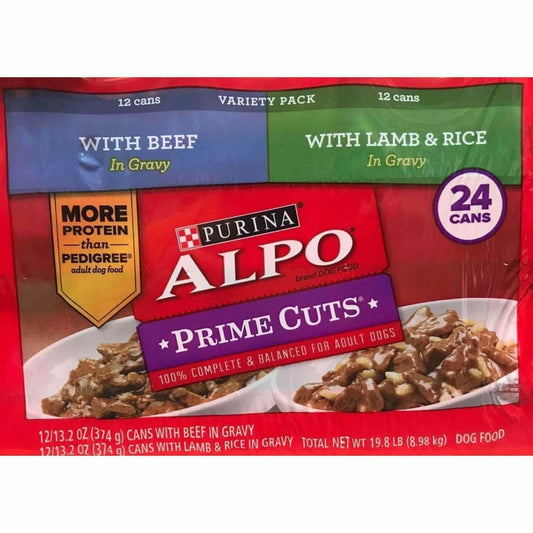 Purina ALPO Prime Cuts Beef Wet Dog Food, 24 ct./13.2 oz. - ShelHealth.Com