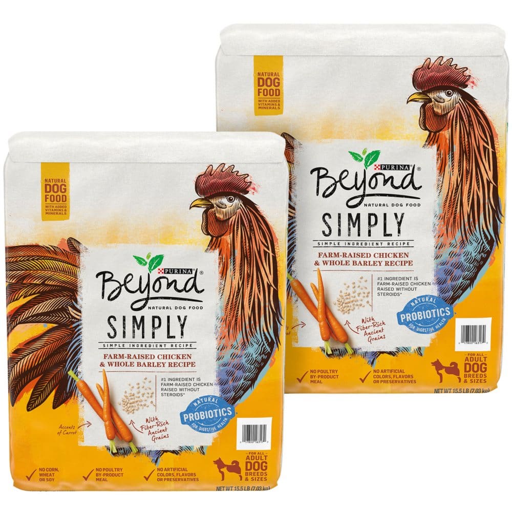 Purina Beyond Simply 9 Adult Dry Dog Food White Meat Chicken & Whole Barley (15.5 lbs. 2 ct.) - Dog Food & Treats - Purina Beyond