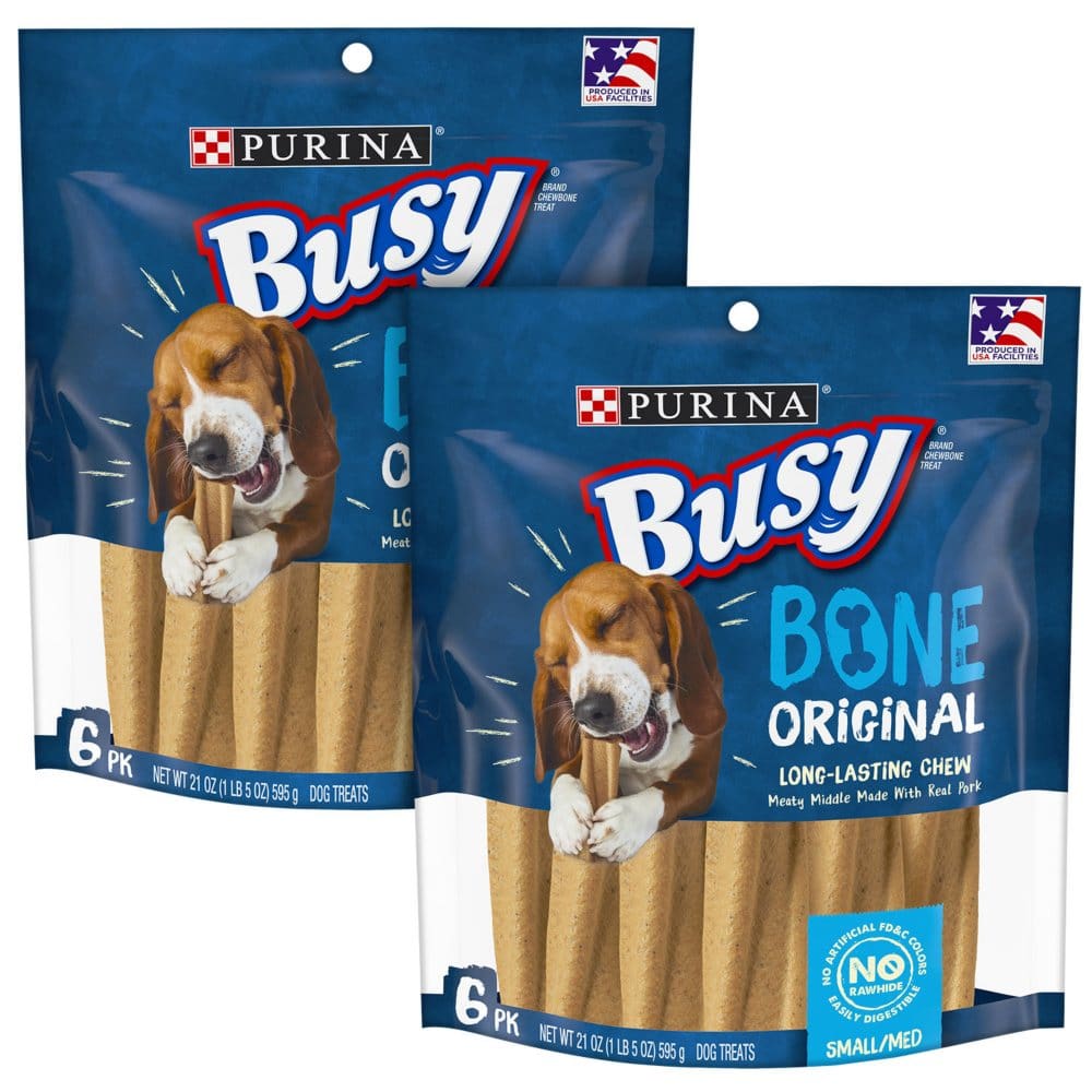Purina Busy Bone Original Long Lasting Dog Chew Small/Medium (12 ct.) - Dog Food & Treats - Purina Busy