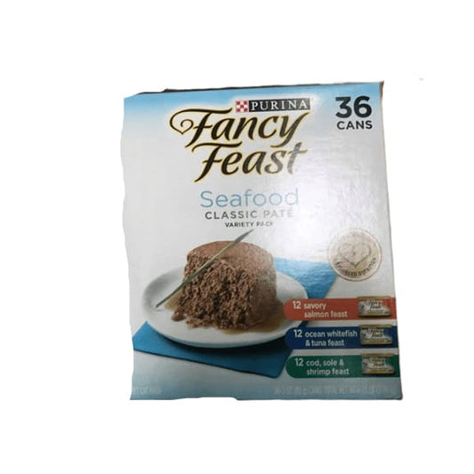 Purina Fancy Feast Classic Seafood Feast Variety Cat Food, 36 pk./3 oz. - ShelHealth.Com