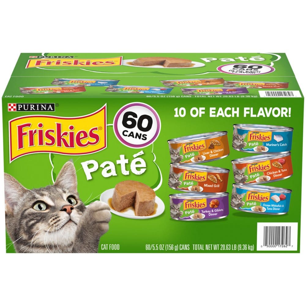 Purina Friskies Pate Wet Cat Food Variety Pack (5.5 oz. 60 ct.) - Cat Food & Treats - Purina Friskies