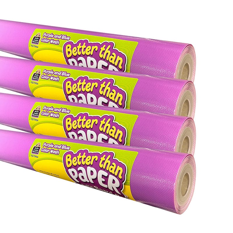 Purp & Blue Color Wash 4/Ct Bb Roll Better Than Paper - Bulletin Board & Kraft Rolls - Teacher Created Resources