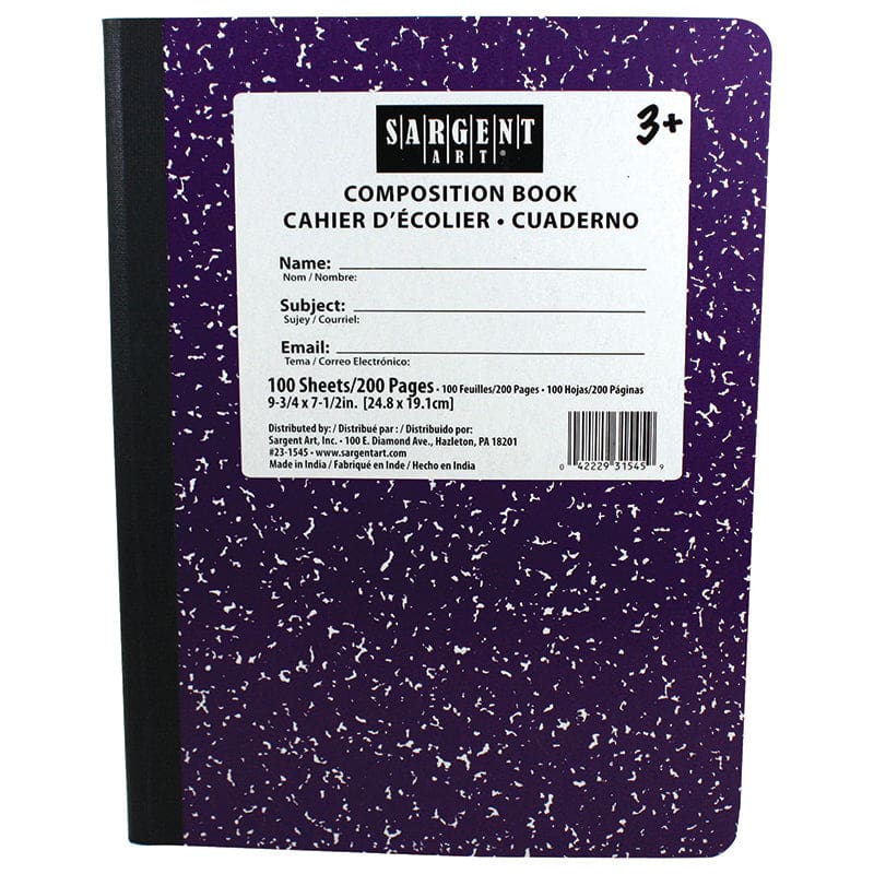 Purple Composition Book 100 Sheets (Pack of 12) - Note Books & Pads - Sargent Art Inc.