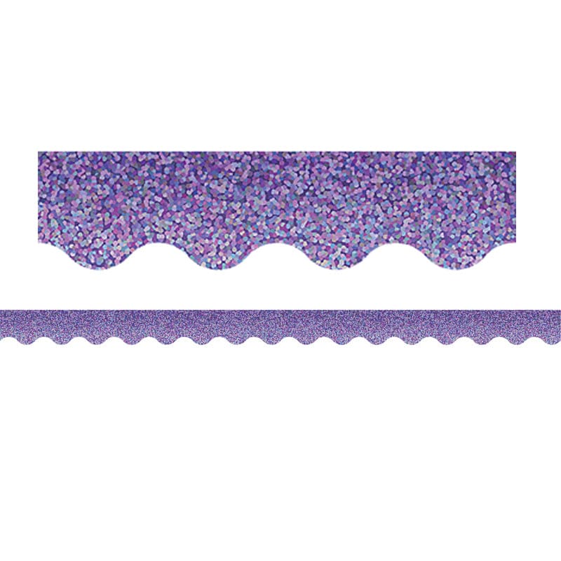 Purple Sparkle Scalloped Border (Pack of 10) - Border/Trimmer - Teacher Created Resources