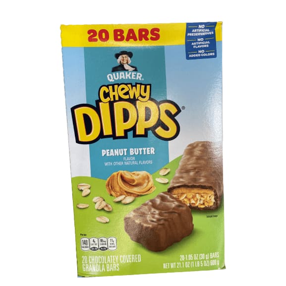 Quaker Quaker Chewy Dipps Granola Bars, Multiple Choice Flavor, 20 Pack, 21.8 oz