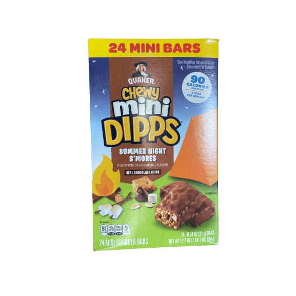 Quaker Quaker Chewy Dipps, Multiple Choice Flavor, 17.7 oz, 24 Count
