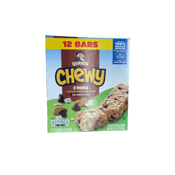 Quaker Quaker Chewy Granola Bars, Chocolate Chip, 12 Pack, 10.1 Oz