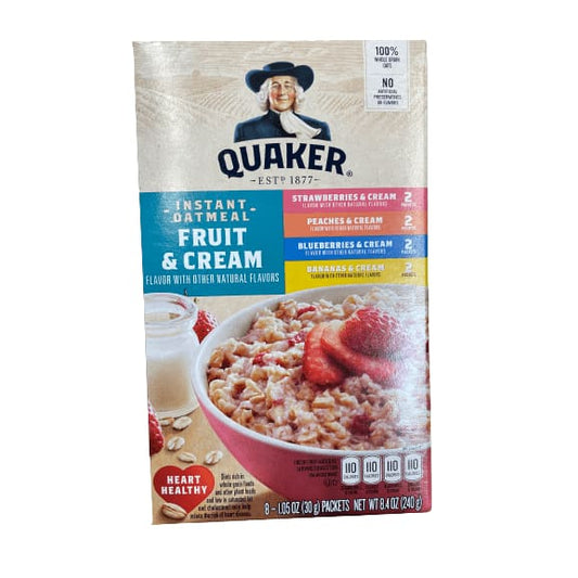 Quaker Quaker Fruit & Cream Variety, Strawberry, Blueberry, Peach & Banana, 1.05 oz, 8 Packets