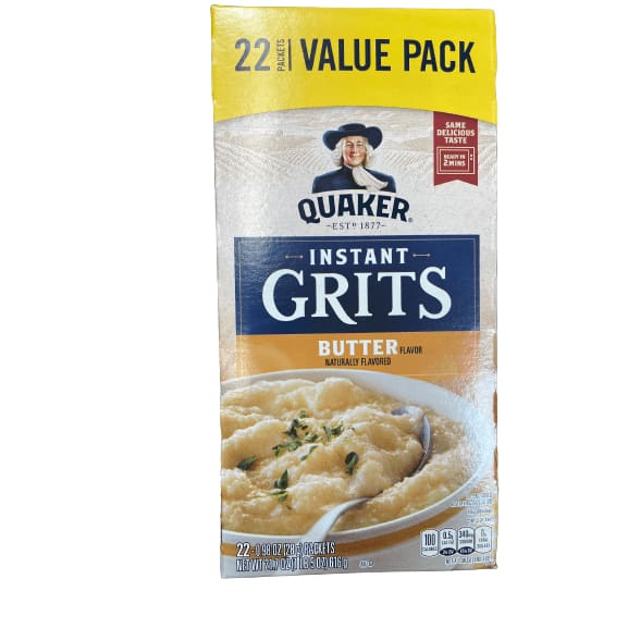 Quaker Quaker Instant Grits Value Pack, Butter, 0.99 oz, 22 Packets