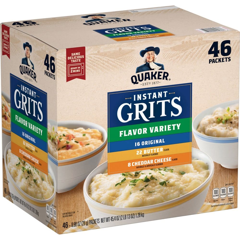 Quaker Instant Grits Variety Pack (46 pk.) - Cereal & Breakfast Foods - Quaker Instant